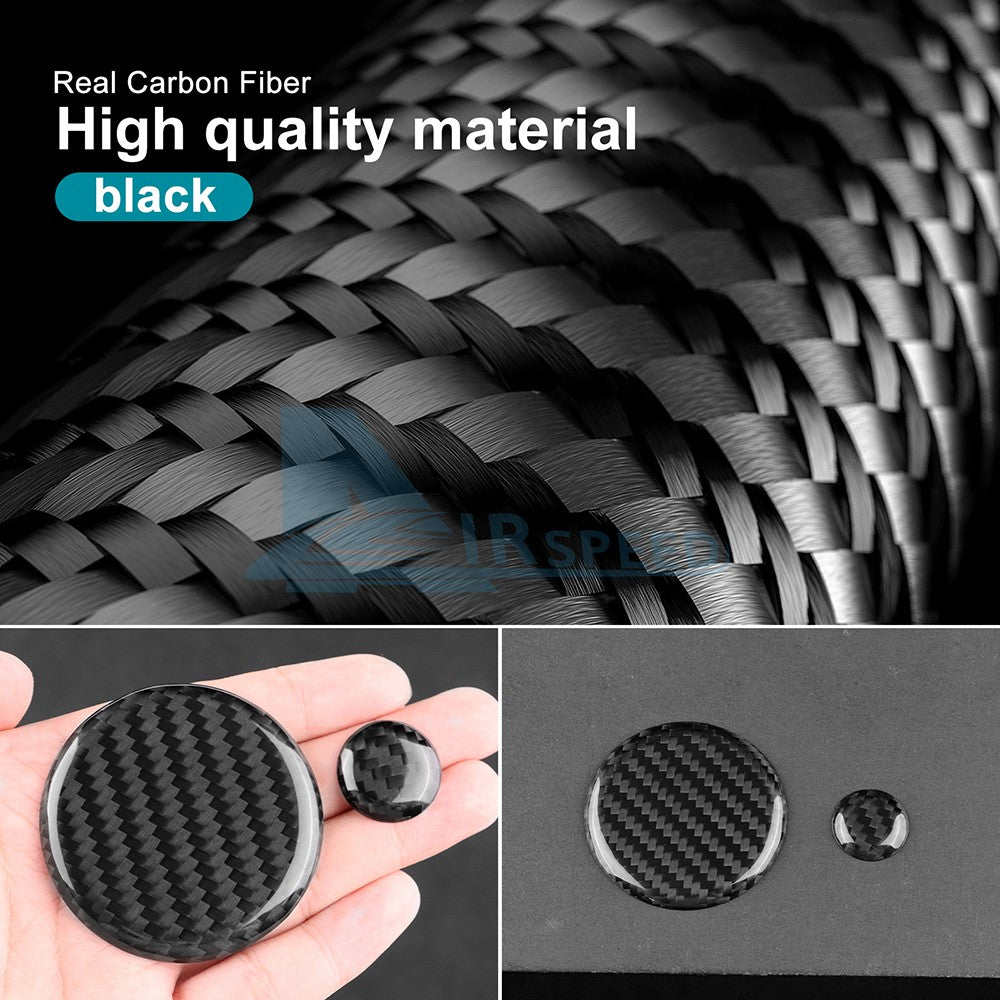 Car Center Volume Button Stickers Black Carbon Fiber for Mazda 3 Axela 2019-2026 - detail view 5