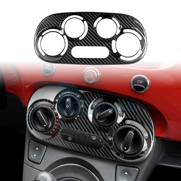 For FIAT 500 08-24 Abarth 595 695 12-24 Car Center AC Frame Cover Carbon Fiber