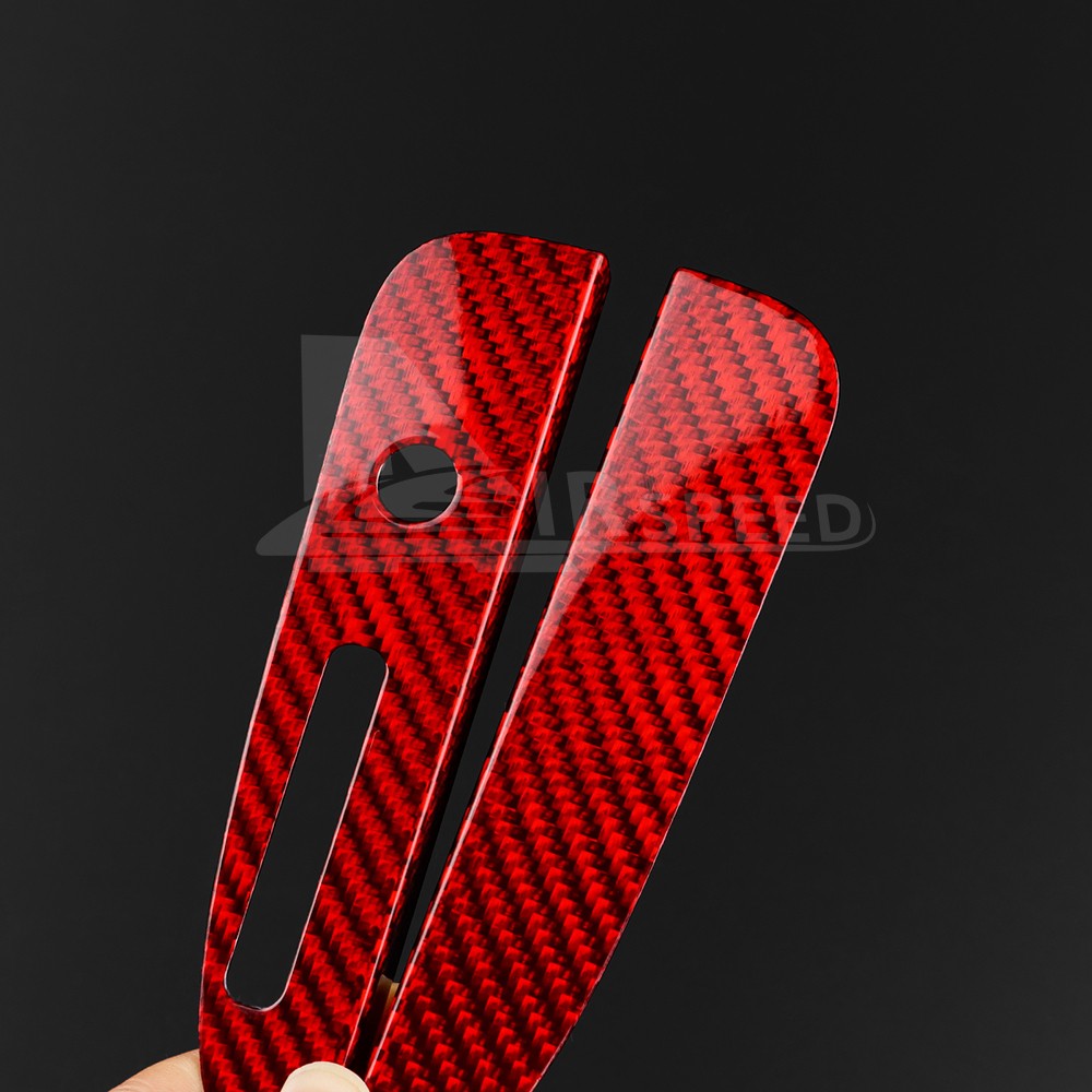 For Ford Mustang 2015-2023 Center Gear Shift Panel Cover REAL HARD Carbon Fiber - detail view 7