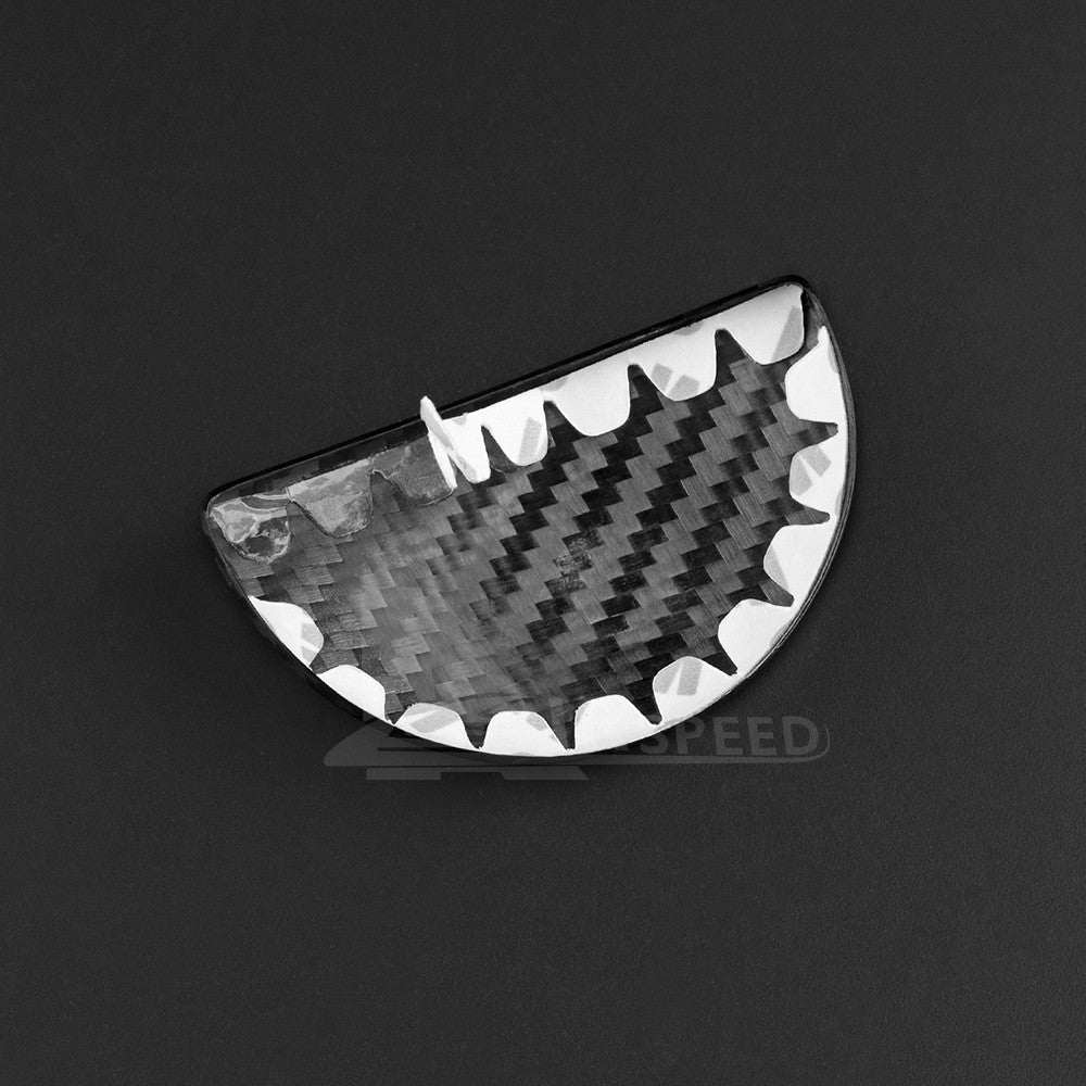 Black Carbon Fiber Passenger Glove Box Switch Cover Trim for FIAT 500 2011-2023 - detail view 9