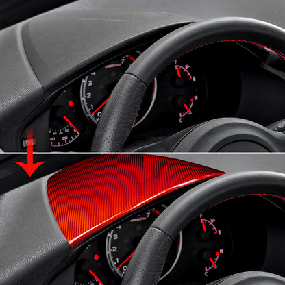REAL HARD Carbon Fiber Red Dashboard Cover For Subaru BRZ Toyota GR86 12-20 - detail view 3