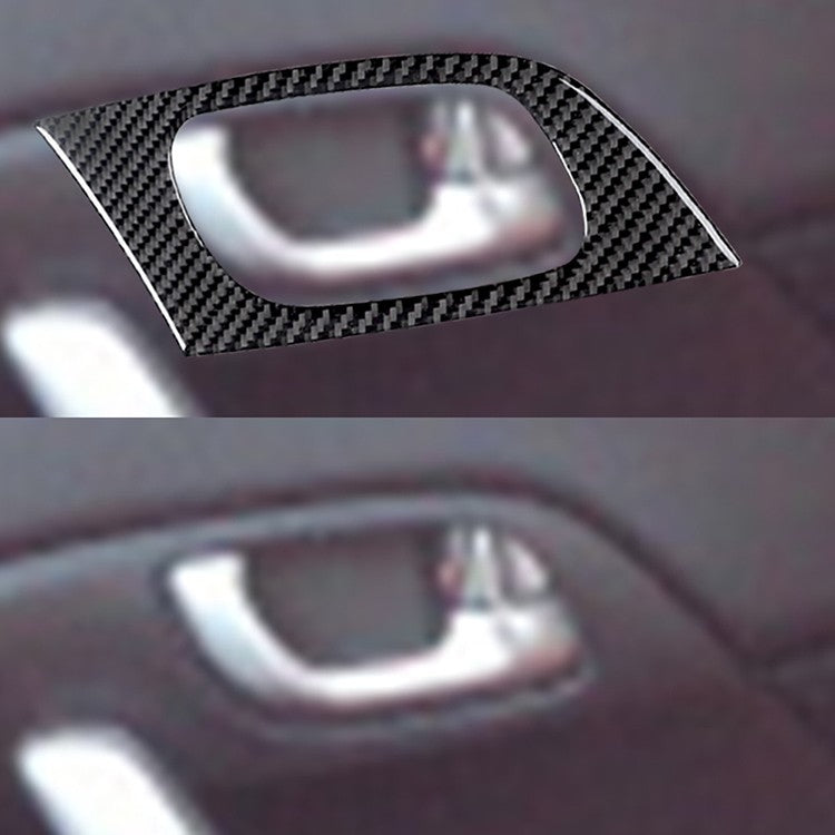 For Honda Civic 2013-2015 Front Door Inner Handle Frame Trim Black Carbon Fiber（U.S. Stock）