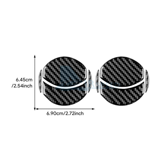 For Toyota Yaris 2006-2011 Dashboard Side Air Vent Outlet Stickers Carbon Fiber（U.S. Stock）