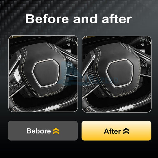 HARD Carbon Fiber Steering Wheel Voice Button Cover Fits Corvette C8 2024-2025