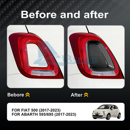 Real Hard Carbon Fiber Tail light Center Cover For Fiat 500 Abarth 595 695 17-23 - detail view 5