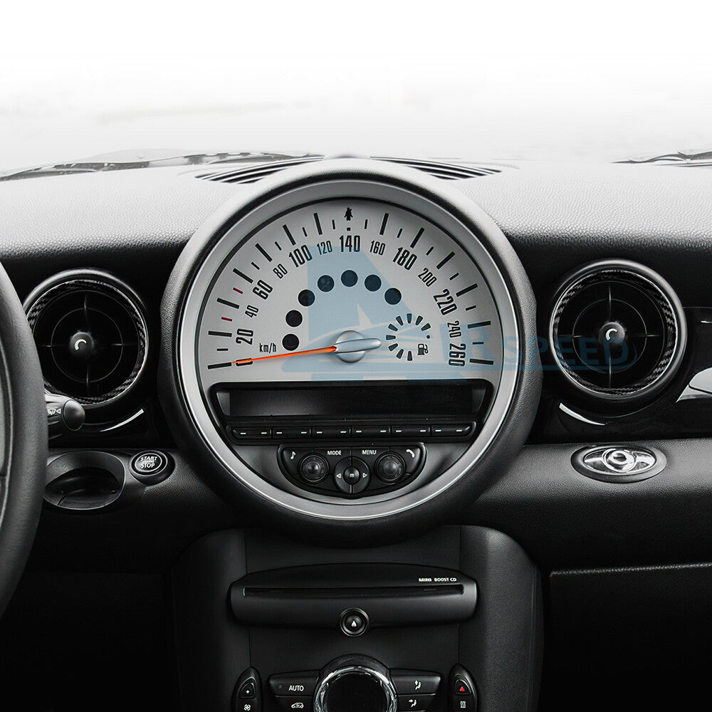 Black Hard Carbon Fiber Air Vent Outlet Cover For Mini R55 R56 R57 2007-2013 - detail view 5