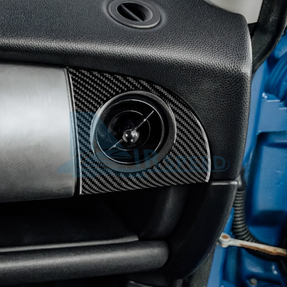Car Center Side Air Outlet Sticker Black Carbon Fiber For Mini R50 R53 2001-2004（U.S. Stock）