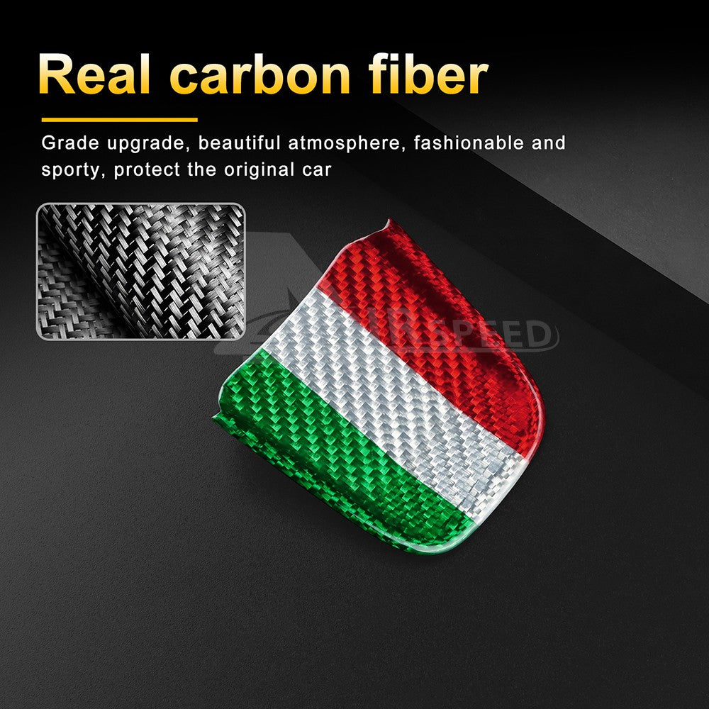 Steering Wheel Interior Chin Sticker Italy Flag For FIAT 500 Abarth 595 20-23 - detail view 7