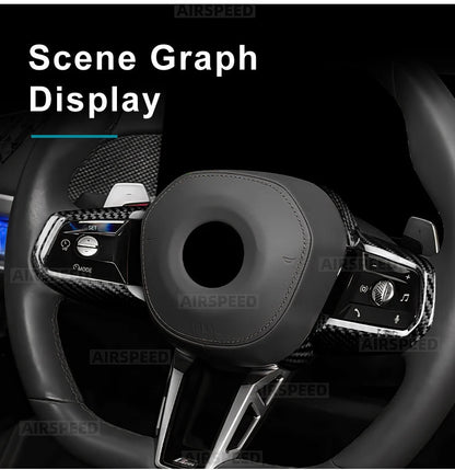 BMW X3 G45 25-26 Steering Wheel Button Frame Black Dry Carbon Fiber - detail view 11