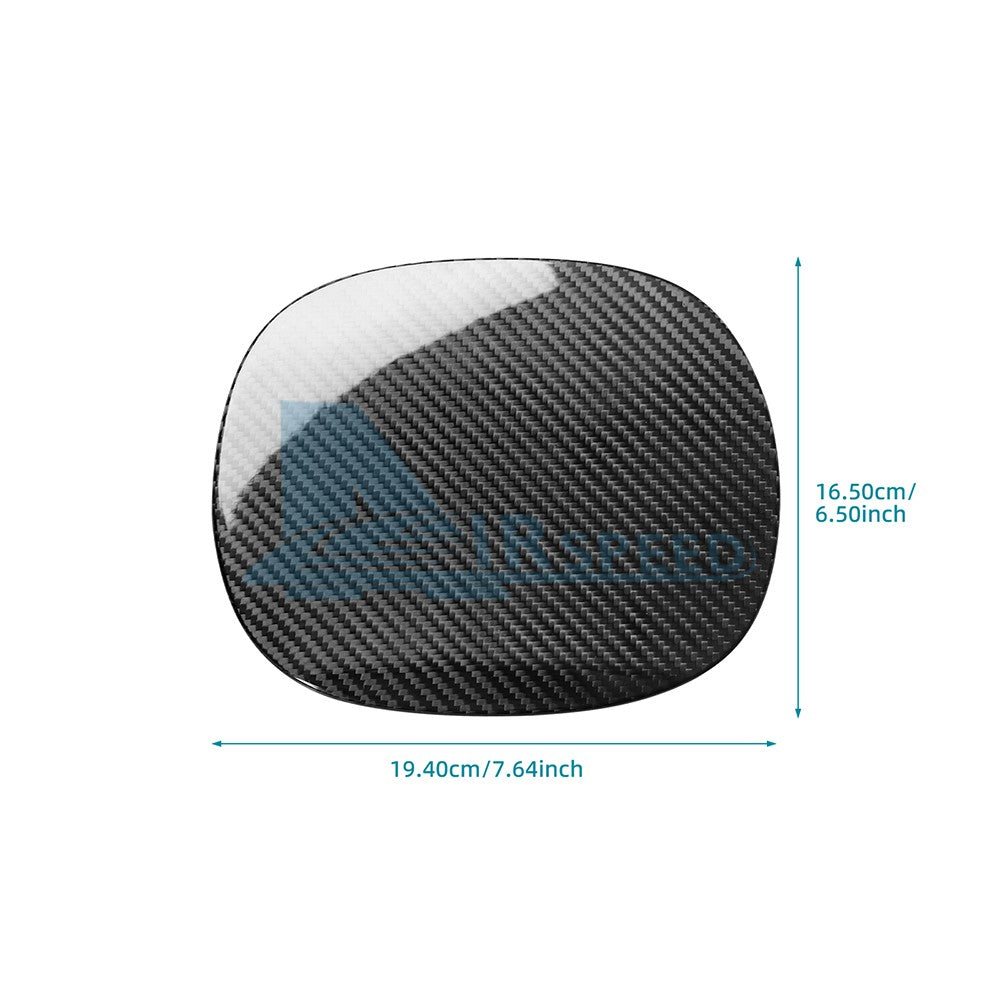 Black Real Hard Carbon Fiber Fuel Cap Panel Sticker for MINI F65 (2024-2025) - detail view 4