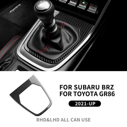 Car Center Gear Shift Frame Sticker Carbon Fiber for Toyota GR86 BRZ 2021-2026
