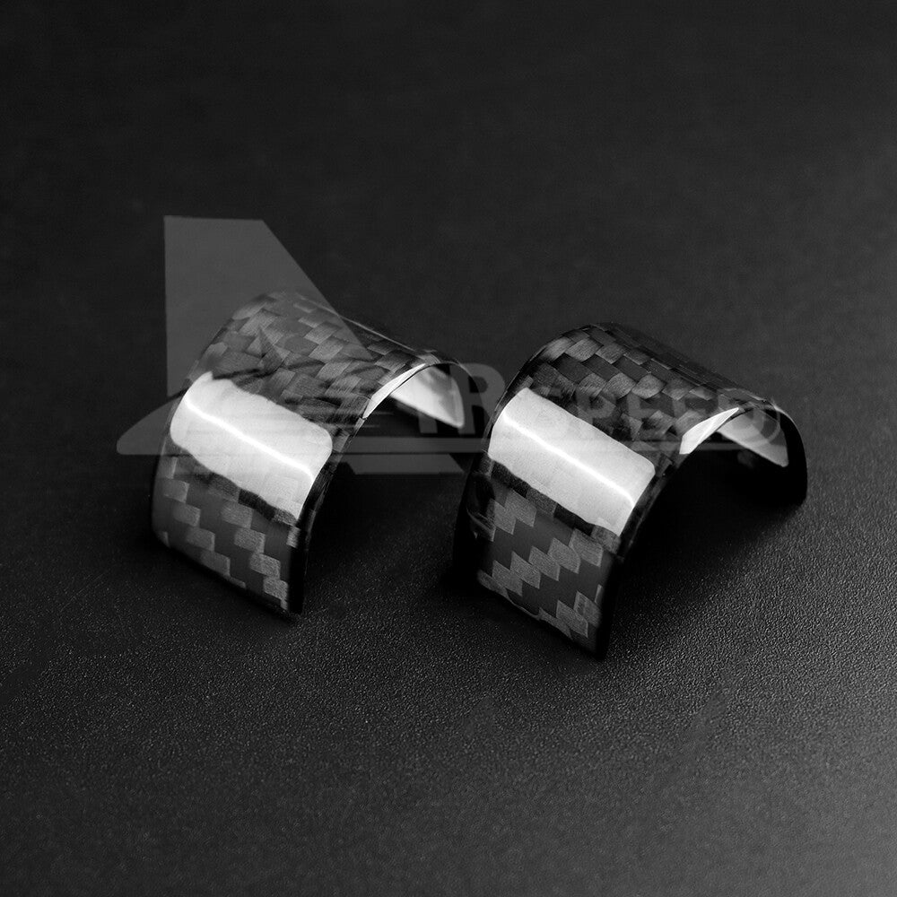 HARD Carbon Fiber Car Steering Wheel Ring Cover For Corvette C8 2020-2023 BLACK