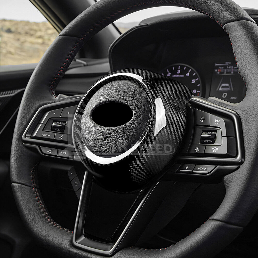 REAL HARD Carbon Fiber Steering Wheel Surround Cover For Subaru WRX STI 22-2023 - detail view 5