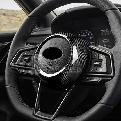 REAL HARD Carbon Fiber Steering Wheel Surround Cover For Subaru WRX STI 22-2023 - detail view 5