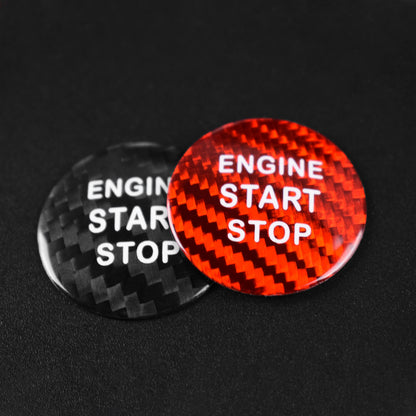Toyota Lexus 070 Red Solid Carbon Fiber One Touch Start Sticker - detail view 5