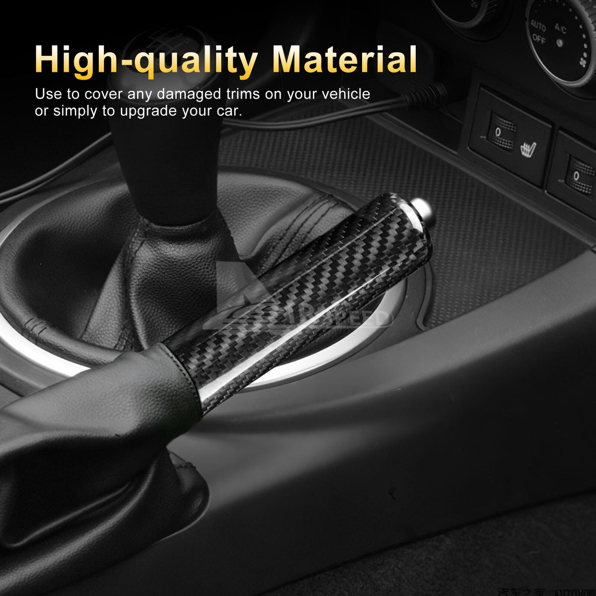 For Subaru WRX 18-20 Forester(SJ) 13-19 Carbon Fiber Parking Brake Replacement - detail view 5
