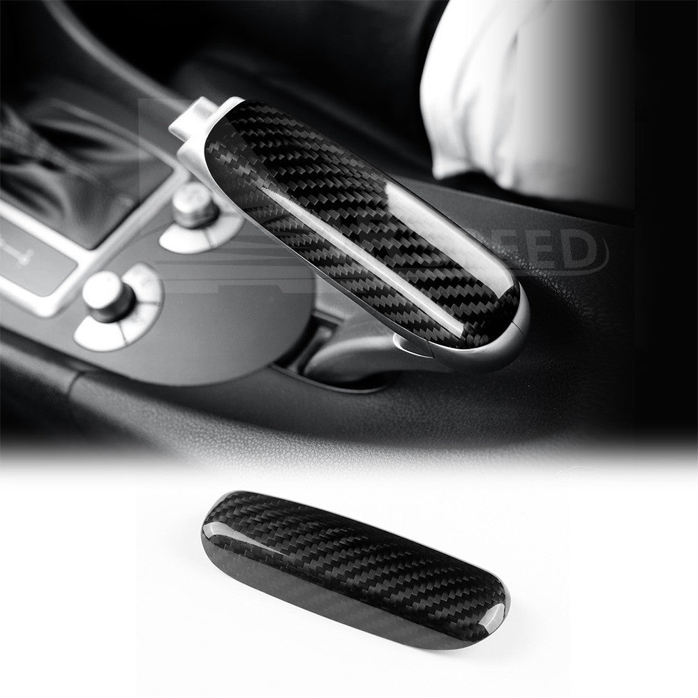 For Benz SLK 2004-2010 Center Handbrake Decorative Cover HARD Black Carbon Fiber - product view
