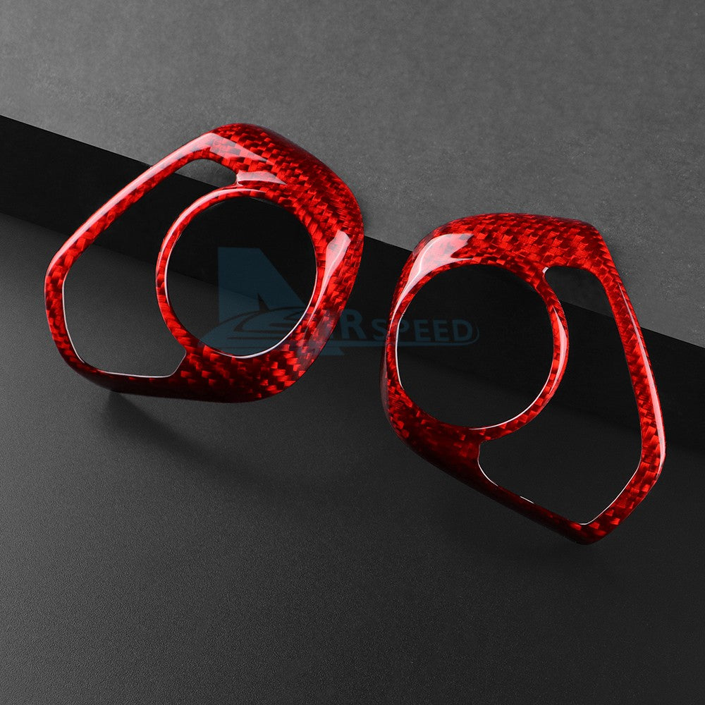 Steering Wheel Button Frame Cover Red Hard Carbon Fiber for BRZ Toyota 86 17-25 - detail view 8