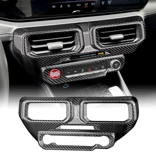 HARD Carbon Fiber Car Center Console Frame Cover Trim for Ford Mustang 2024-2027 - product view