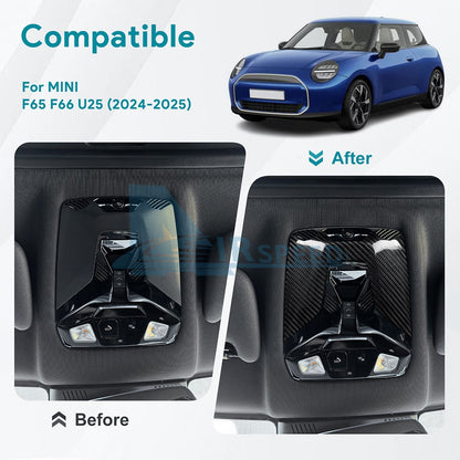 Reading Light Frame For MINI F65 F66 F67 2024-2025 Black Dry Carbon Fiber - detail view 3