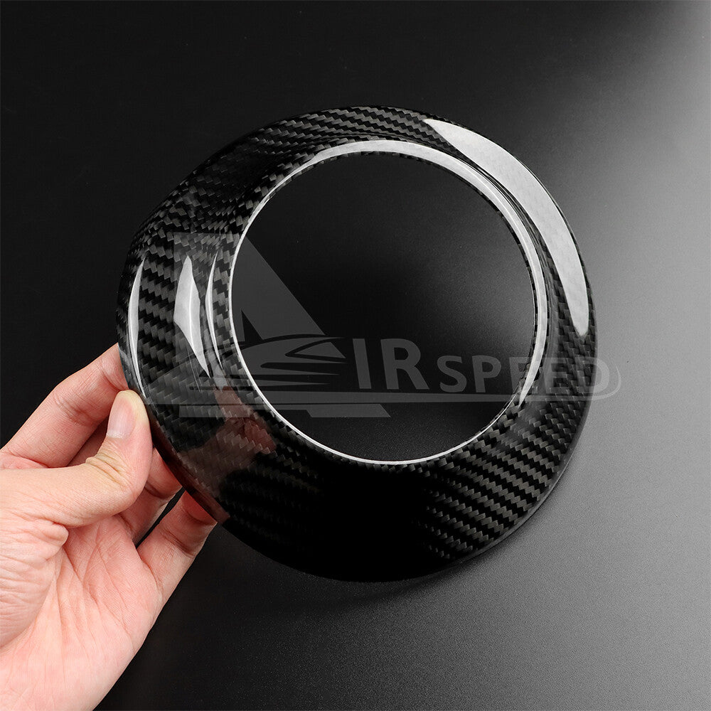 For Subaru BRZ GR86 17-2024 REAL HARD Carbon Fiber Steering Wheel Center Cover - detail view 8