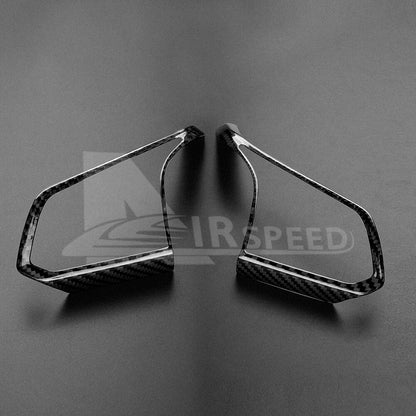 REAL HARD Carbon Fiber For Corvette C8 20-23 Steering Wheel Outer Frame BLACK