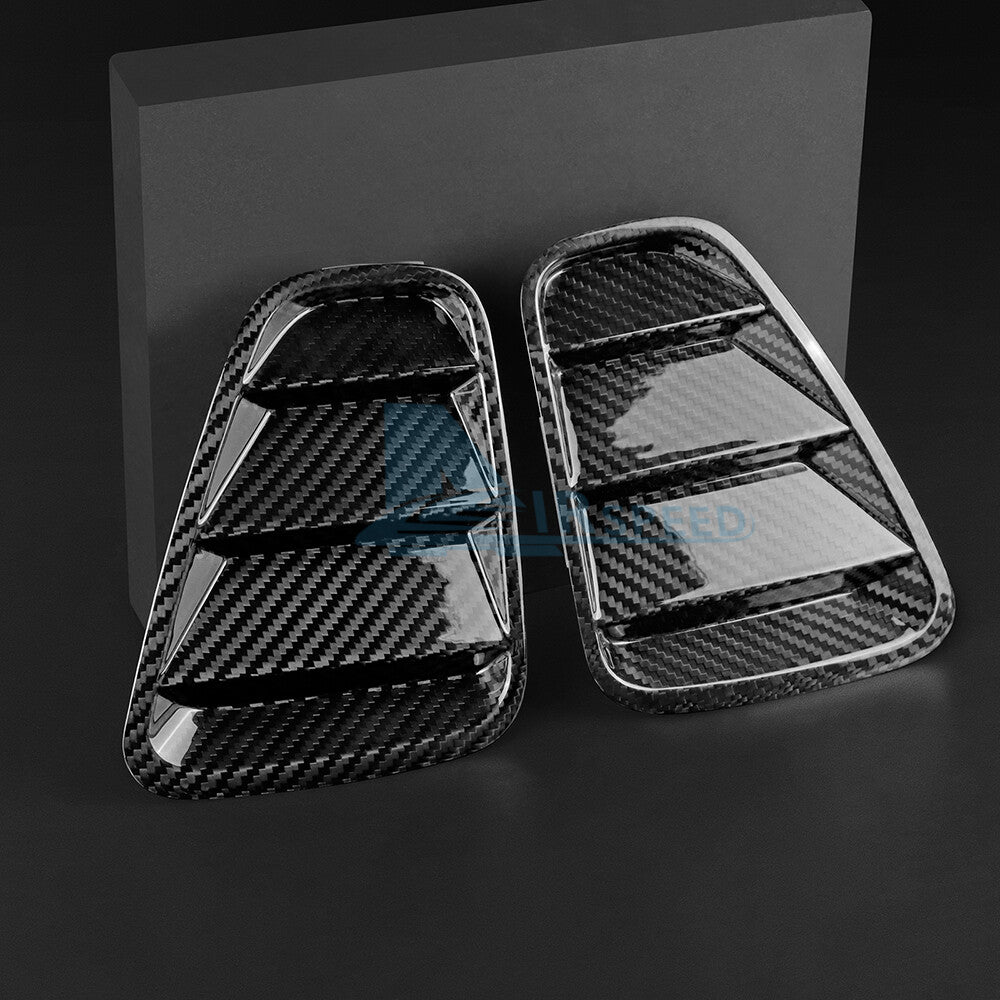 Hard Carbon Fiber Interior Rearview Mirror Cover For Fiat 500 Abarth 595 2017-23 - detail view 6