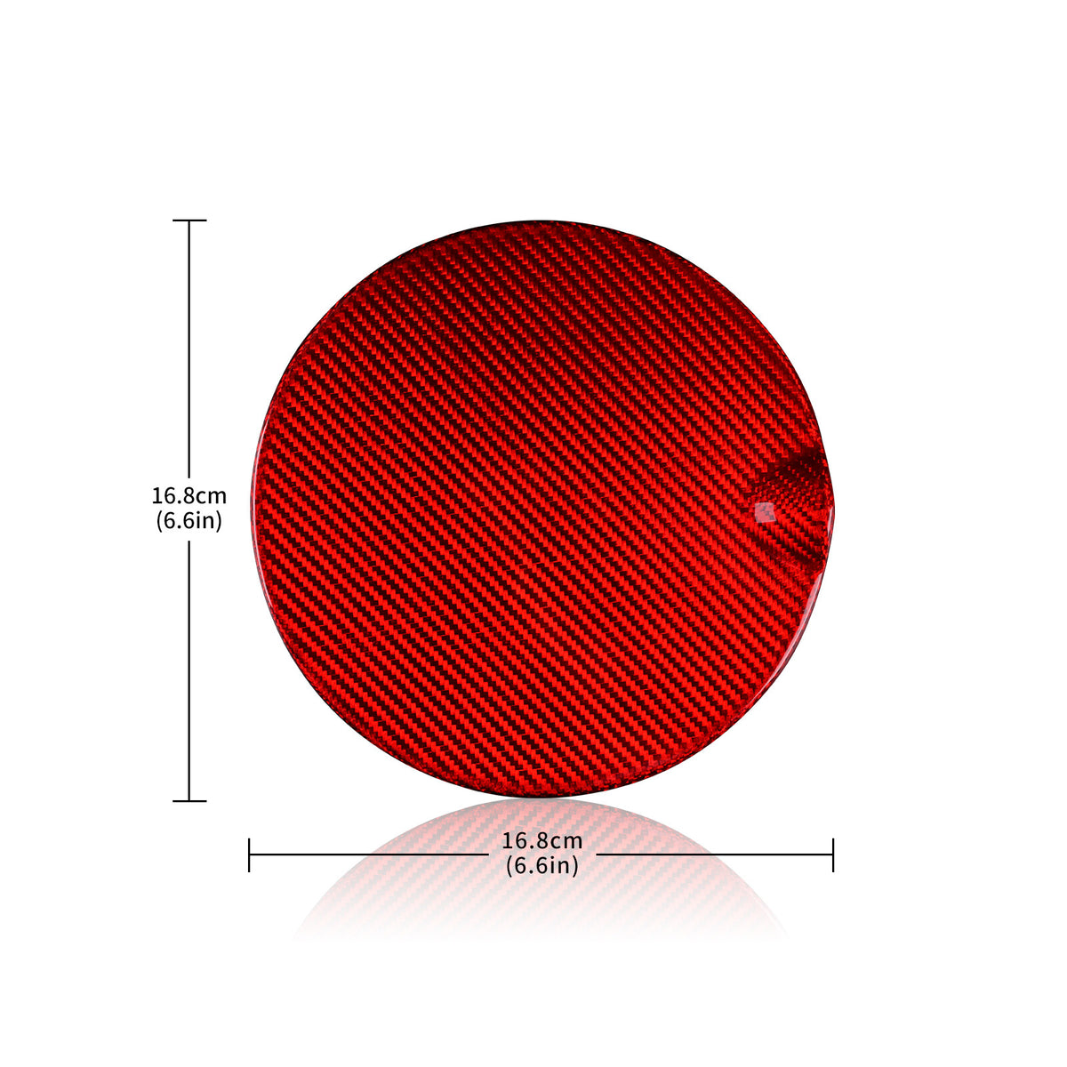 For MINI R55 07-13 R56 06-2013 Red Car Oil Gas Fuel Tank Cap Cover Carbon Fiber - detail view