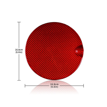 For MINI R55 07-13 R56 06-2013 Red Car Oil Gas Fuel Tank Cap Cover Carbon Fiber - detail view