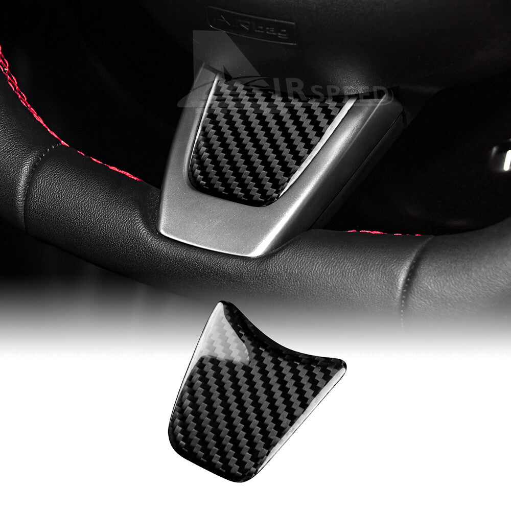 Steering Wheel Interior REAL HARD Carbon Fiber For Fiat 500 Abarth 595 2012-2015 - product view