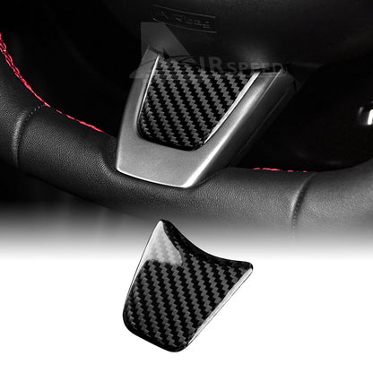 Steering Wheel Interior REAL HARD Carbon Fiber For Fiat 500 Abarth 595 2012-2015 - product view