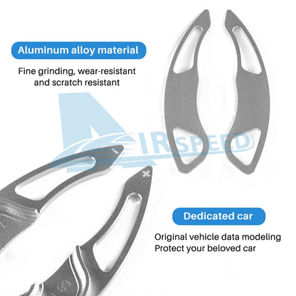 For Hyundai Genesis Coupe 09-2011 Steering Wheel Paddle Shifter Extension Silver - FREE GIFT