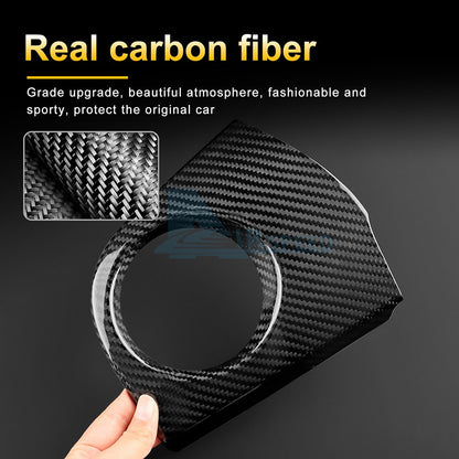 Dashboard Side Air Inlet Cover Sticker Fit For Fiat 500 08-23 Black Carbon Fiber - detail view 6