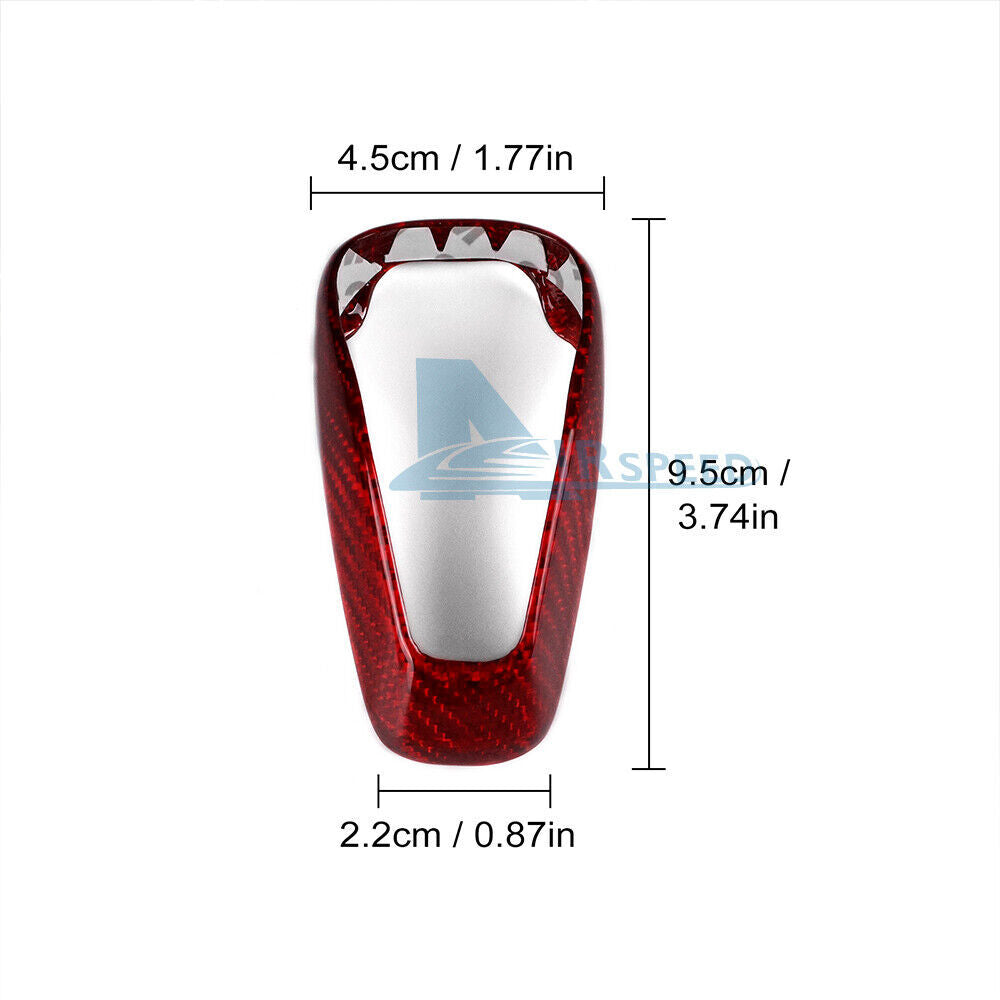 Real Carbon Fiber Gear Shift Knob Cover Trim for Subaru Forester Impreza Outback - detail view 3