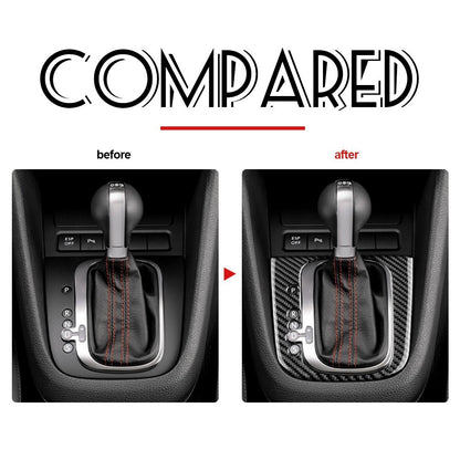 For Volkswagen Golf 6 2008-2013 Car Gear Shift Panel Sticker Black Carbon Fiber（U.S. Stock）