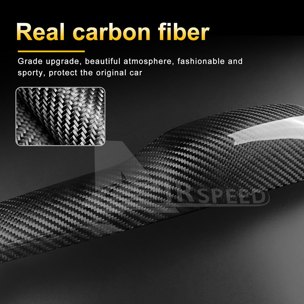 For FIAT 500 08-23 Abarth 595 12-23 Car Trunk Switch Strip Cover Carbon Fiber - detail view 7