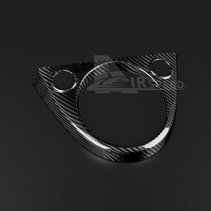 For Fiat 500 Abarth 595 16-23 Real Hard Carbon Fiber Gear Shift Panel Cover Trim - detail view 8