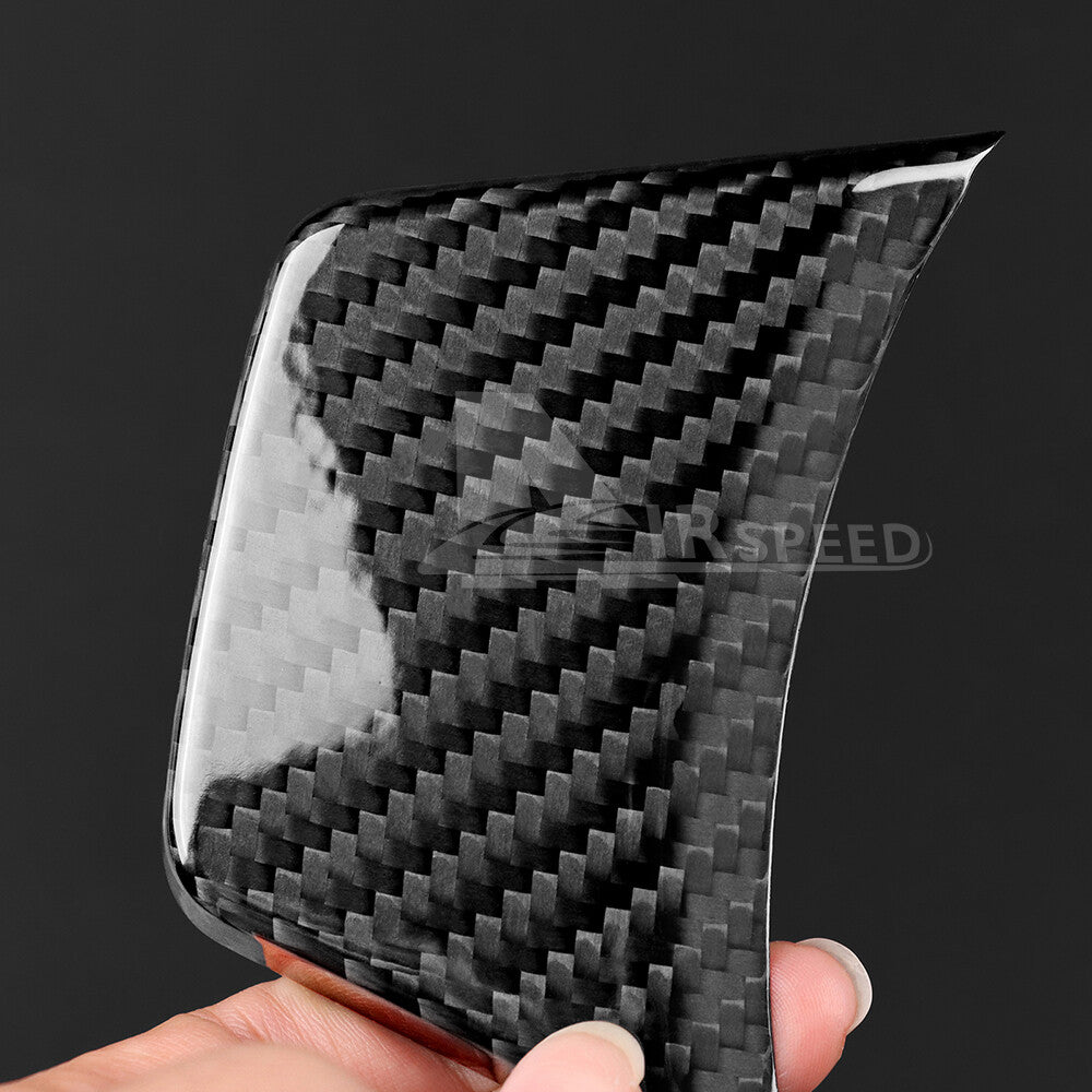 For Subaru Crosstrek Impreza Steering Wheel Cover 2024 REAL HARD Carbon Fiber - detail view 8