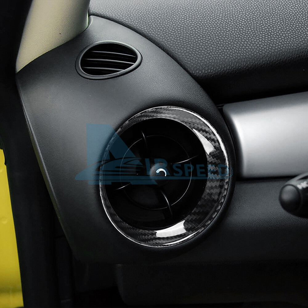 For Mini R55 R56 2007-2013 R57 2009-2010 REAL HARD Carbon Air Vent Outlet Cover - detail view 5