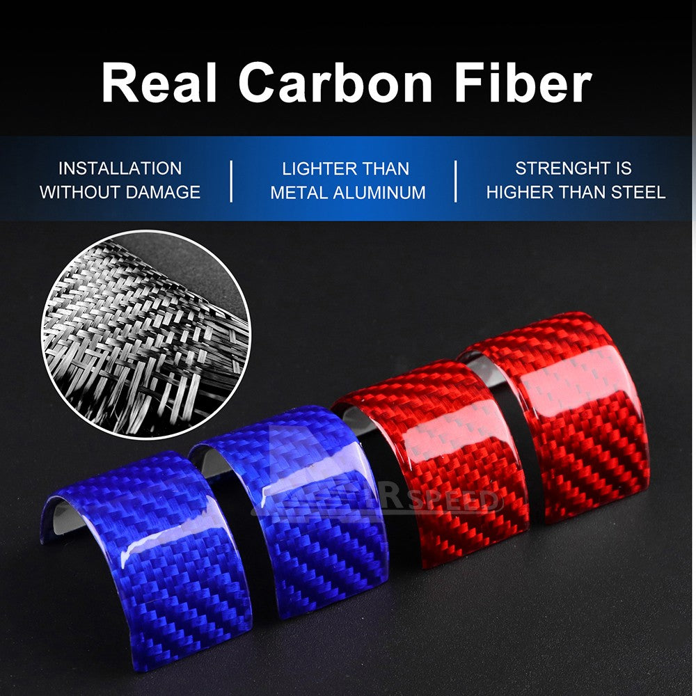 For Corvette C8 2020-2023 Real Hard Carbon Fiber Steering Wheel Trim Ring Cover