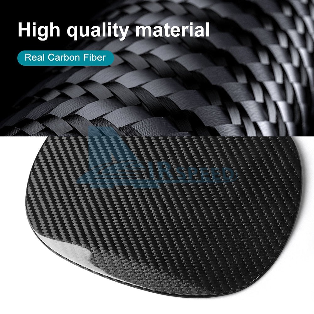 Black Real Hard Carbon Fiber Fuel Cap Panel Sticker for MINI F65 (2024-2025) - detail view 8