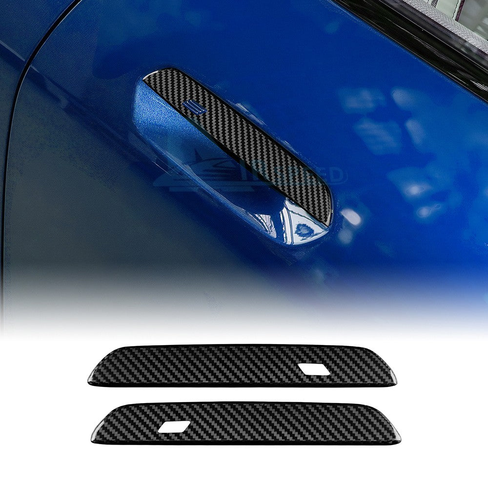 Exterior Door Handle Cover Real Hard Carbon Fiber Fits Mini Cooper J01 2024-2025 - product view