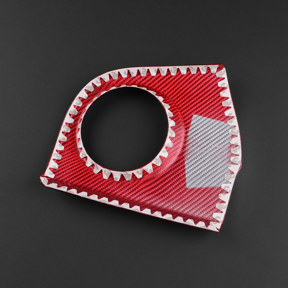 RED CarbonFiber Driver Side Air Outlet Cover for Fiat 500 08-23 Abarth 595 12-23 - detail view 10