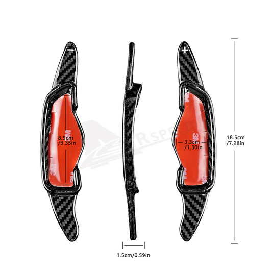 Real Carbon Fiber Paddle Shift Extension Trim For HYUNDAI Genesis G70 2015-2022