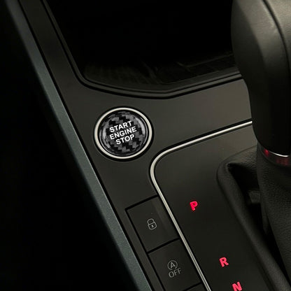 Black Carbon Fiber Car Engine Start Button Sticker for Cupra Ateca Leon 2021-26 - detail view 7