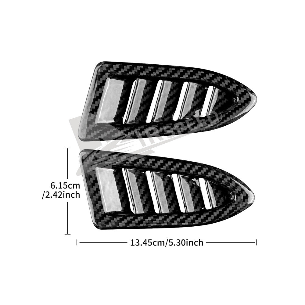 Black Air Outlet Side Defogger REAL HARD Carbon Fiber For Subaru WRX STI 22-2023 - detail view 3