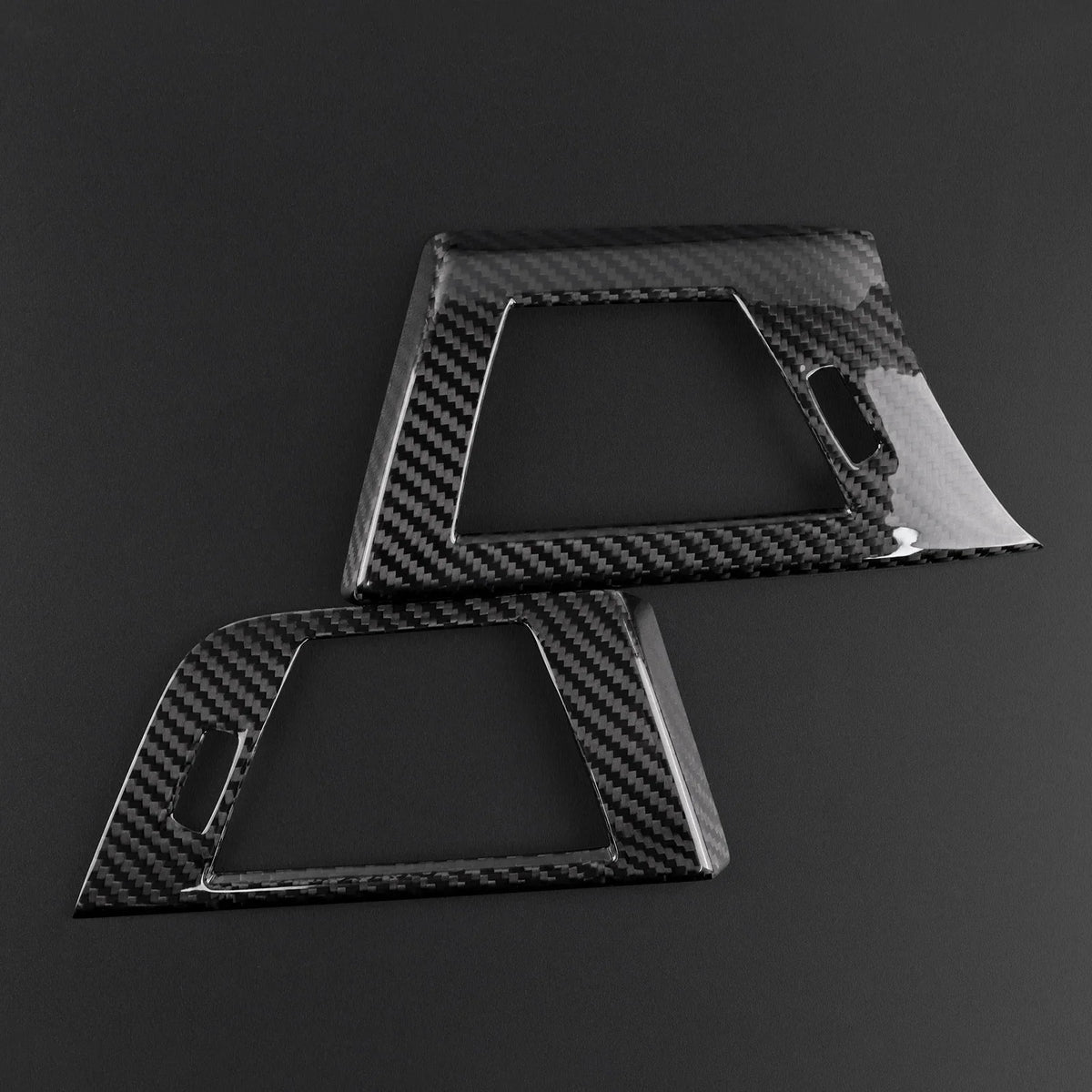 For BMW 3 Series F30 M3 F80 2013-2018 Air Vent Frame Trim Dry Carbon Black RHD - detail view