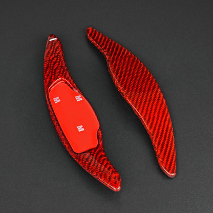 For KIA Stinger (CK) 2017-19 Red Carbon Steering Wheel Paddle Shifter Extension - detail view 6
