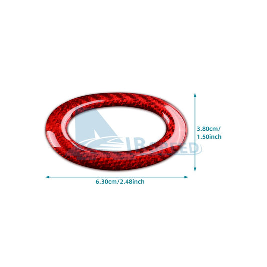 Passenger Storage Box Switch Red Real Carbon Fiber Fit Mini R55 R56 R57 2007-13 - detail view