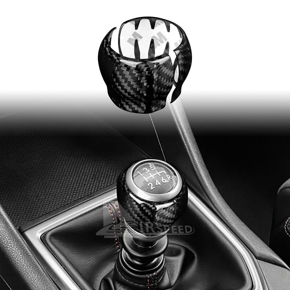 REAL HARD Carbon Fiber Gear Shift Head Knob Cover Black For Subaru WRX STI 22-23 - product view